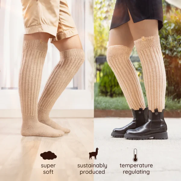 ALPACA SOCKS Over the Knee - sahara – Bild 5